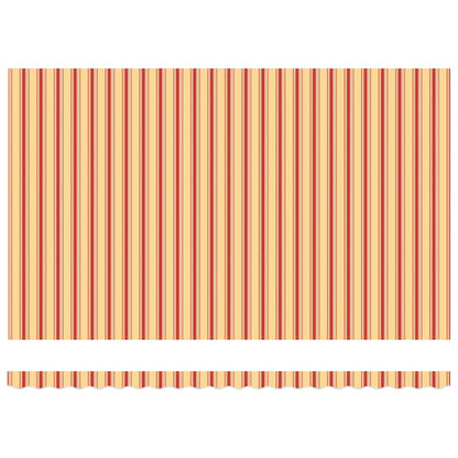 Retractable Awning Yellow and White 4.5x3 m Fabric and Aluminium