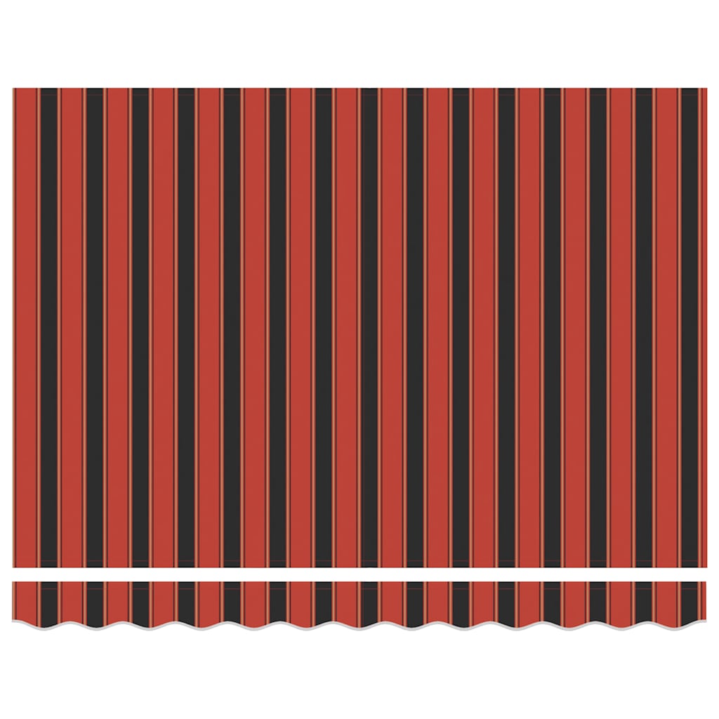 Retractable Awning Orange and Brown 3.5x2.5 m Fabric and Aluminium