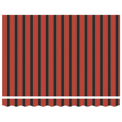 Retractable Awning Orange and Brown 3.5x2.5 m Fabric and Aluminium