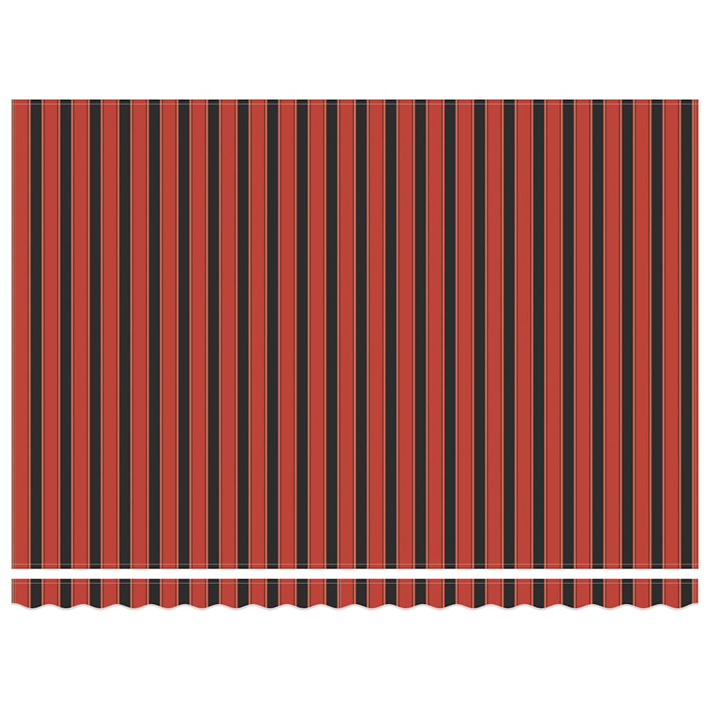 Retractable Awning Orange and Brown 4.5x3 m Fabric and Aluminium