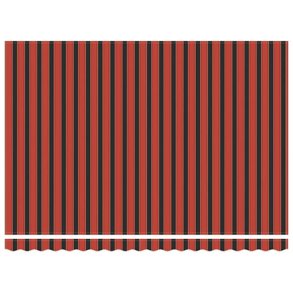 Retractable Awning Orange and Brown 4.5x3 m Fabric and Aluminium