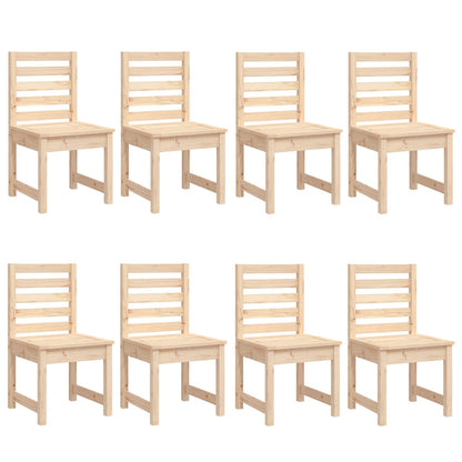 11 Piece Garden Dining Set Solid Wood Pine