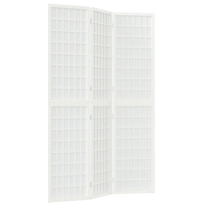 Folding 3-Panel Room Divider Japanese Style 120x170 cm White
