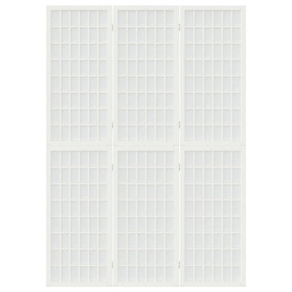 Folding 3-Panel Room Divider Japanese Style 120x170 cm White