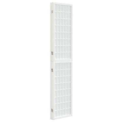 Folding 3-Panel Room Divider Japanese Style 120x170 cm White
