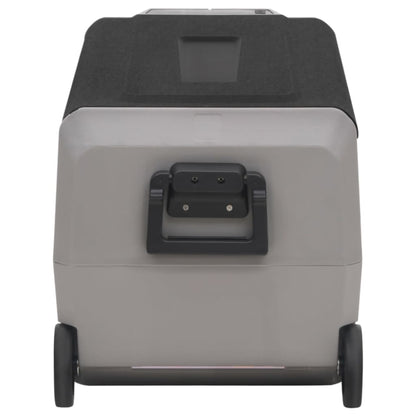 Cool Box with Wheel and Handle Black & Grey 36 L PP & PE