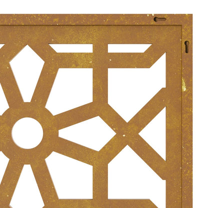 Garden Wall Decoration 105x55 cm Corten Steel Moorish Design