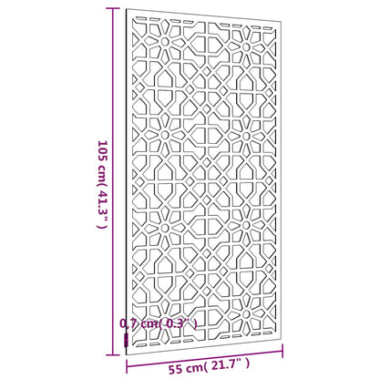 Garden Wall Decoration 105x55 cm Corten Steel Moorish Design