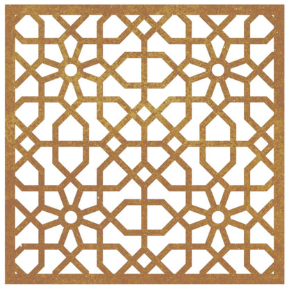 Garden Wall Decoration 55x55 cm Corten Steel Moorish Design