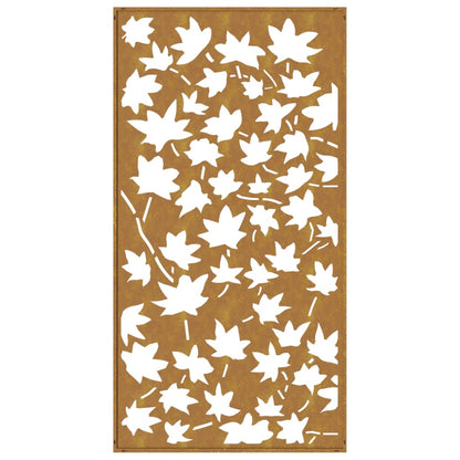 Garden Wall Decoration 105x55 cm Corten Steel Maple Leaf Design