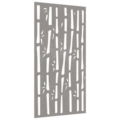 Garden Wall Decoration 105x55 cm Corten Steel Bamboo Design