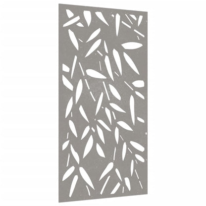 Garden Wall Decoration 105x55 cm Corten Steel Bamboo Leaf Design