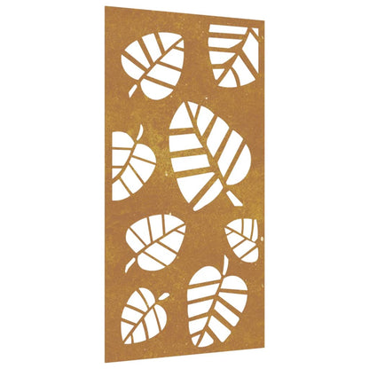 Garden Wall Decoration 105x55 cm Corten Steel Leaf Design
