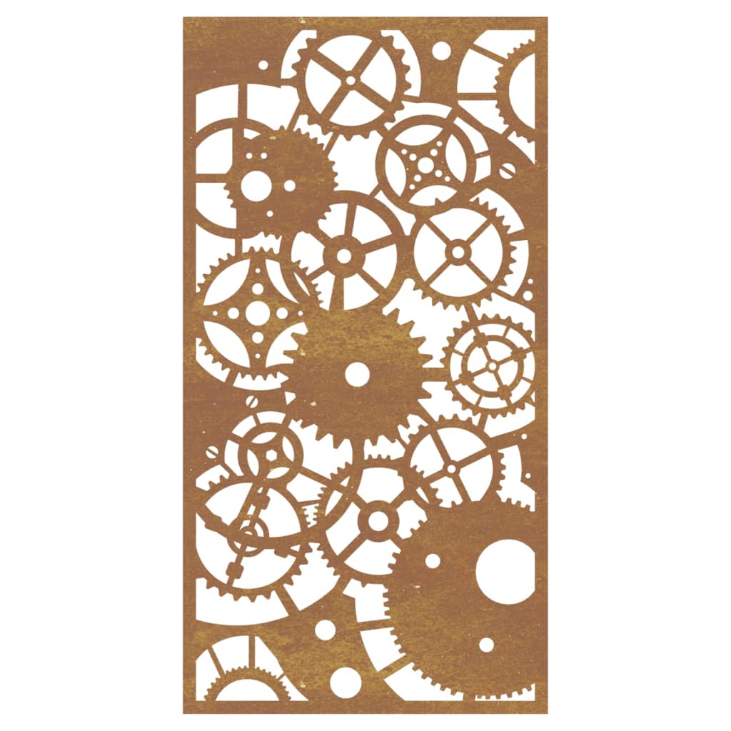Garden Wall Decoration 105x55 cm Corten Steel Gear Wheel Design