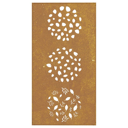 Garden Wall Decoration 105x55 cm Corten Steel Leaf Design