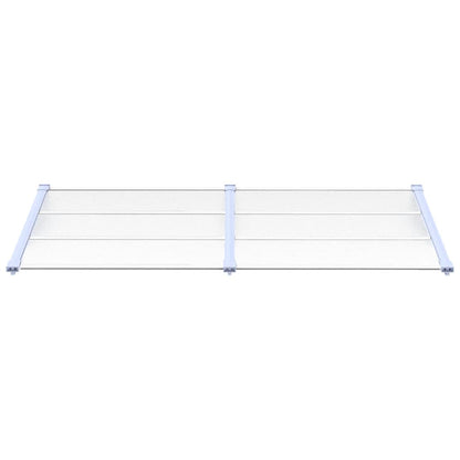 Door Canopy Grey and Transparent 199x90 cm Polycarbonate