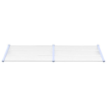 Door Canopy Grey and Transparent 239x90 cm Polycarbonate