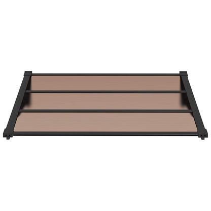 Door Canopy Black 122x90 cm Polycarbonate