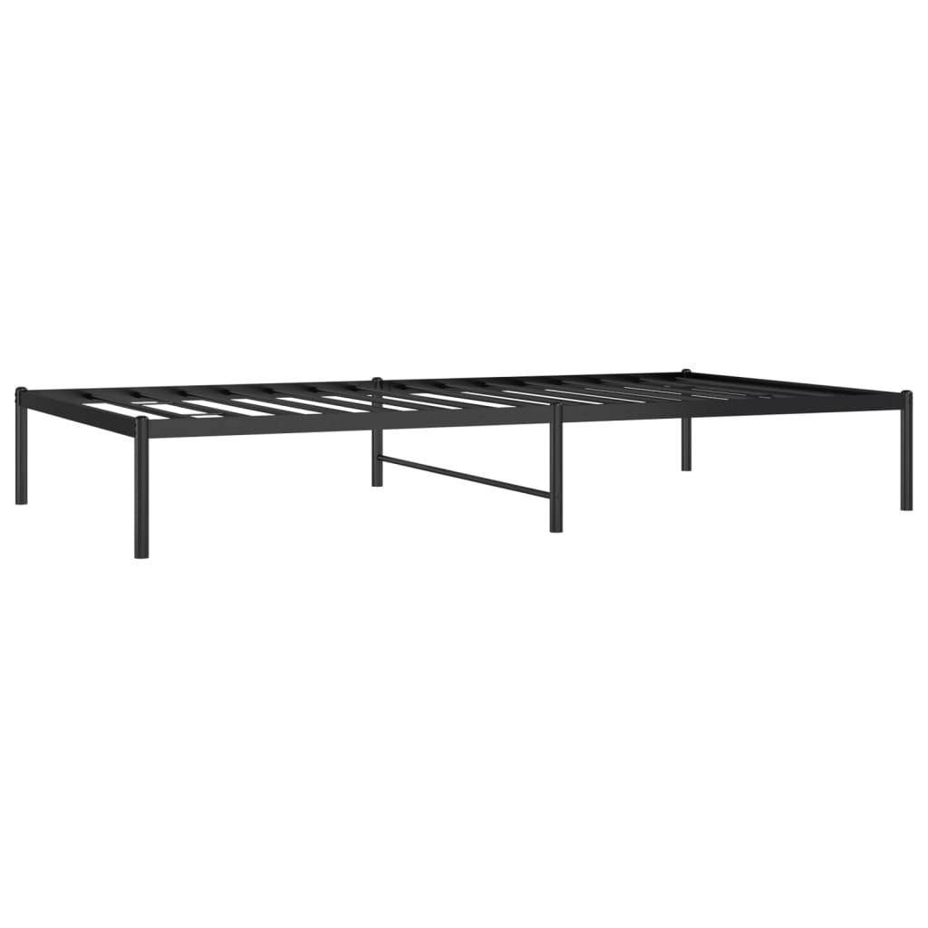 Metal Bed Frame without Mattress Black 107x203cm