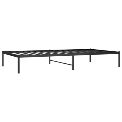 Metal Bed Frame without Mattress Black 107x203cm