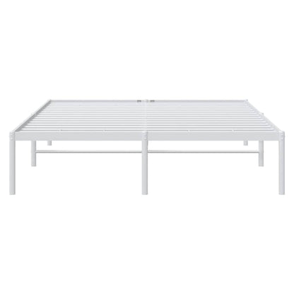 Metal Bed Frame without Mattress White 140x200cm