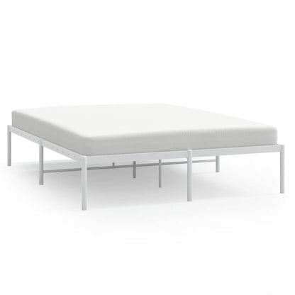 Metal Bed Frame without Mattress White 150x200cm