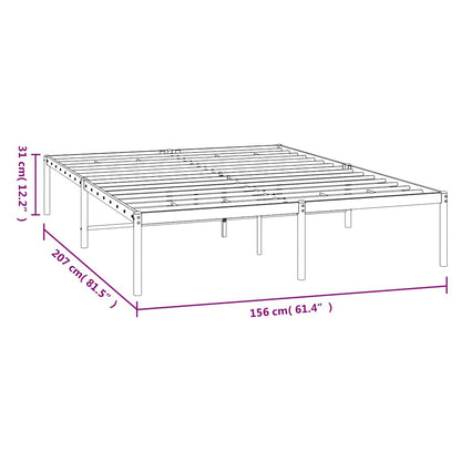 Metal Bed Frame without Mattress White 150x200cm