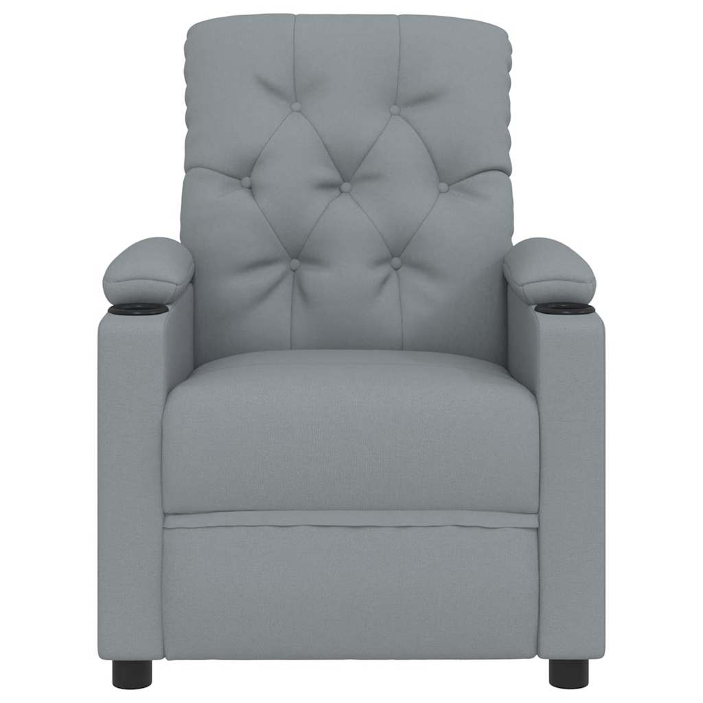 Recliner Chair Light Grey Fabric