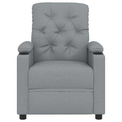 Recliner Chair Light Grey Fabric