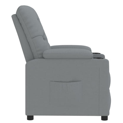 Recliner Chair Light Grey Fabric