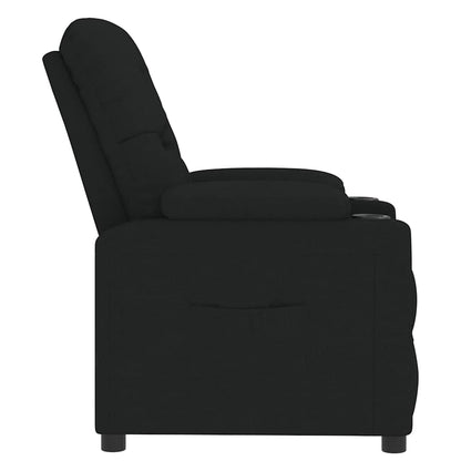 Recliner Chair Black Fabric