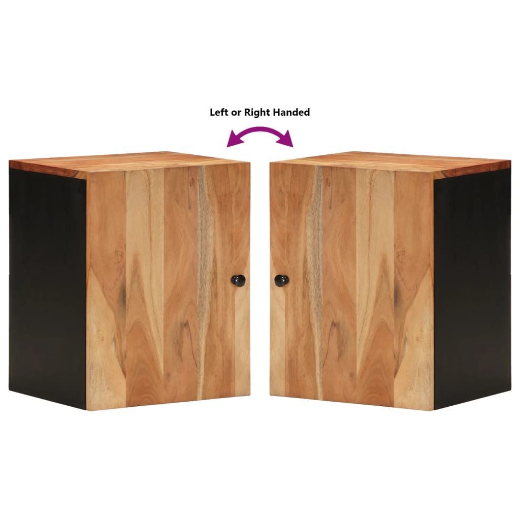 Bathroom Wall Cabinet 38x33x48 cm Solid Wood Acacia