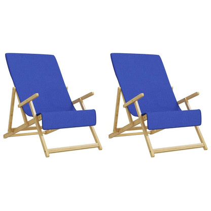 Beach Towels 2 pcs Royal Blue 60x135 cm Fabric 400 GSM