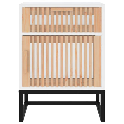 Bedside Cabinets 2 pcs White 40x30x55.5 cm Engineered Wood&Iron