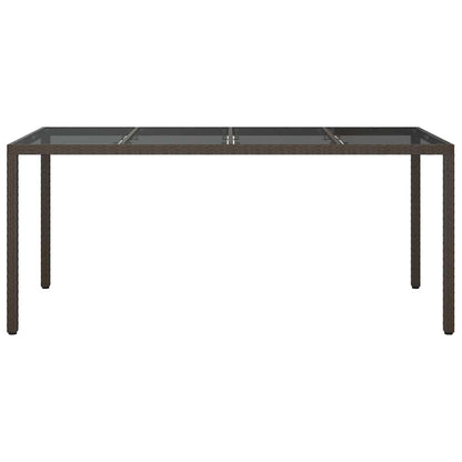 Garden Dining Table Brown 190 x 90 x 75 cm Poly rattan