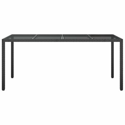 Garden Dining Table Black 190 x 90 x 75 cm Poly rattan