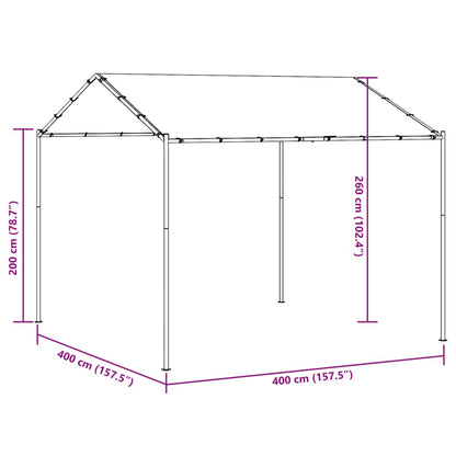Canopy Tent Anthracite 4x4 m Steel and Fabric