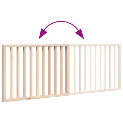 Dog Gate Foldable 2 Panels 160 cm Poplar Wood