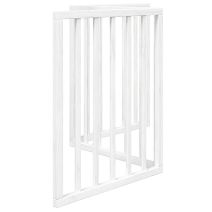 Dog Gate Foldable 3 Panels White 150 cm Poplar Wood