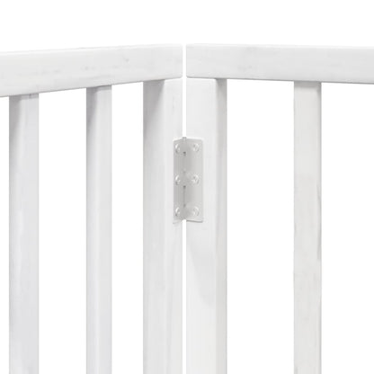 Dog Gate Foldable 3 Panels White 150 cm Poplar Wood