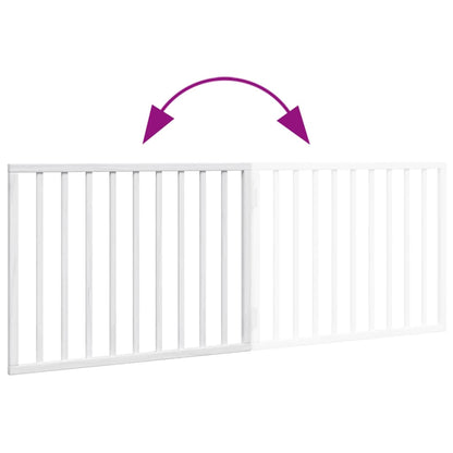 Dog Gate Foldable 2 Panels White 160 cm Poplar Wood
