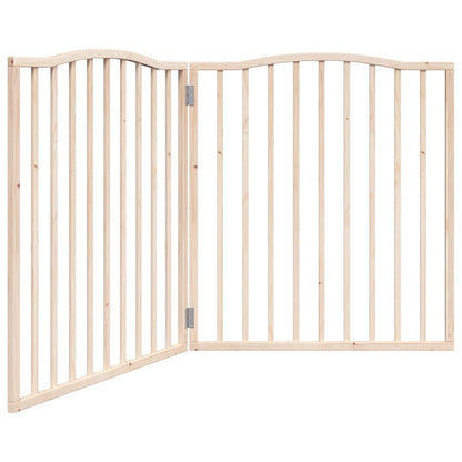 Dog Gate Foldable 2 Panels 160 cm Poplar Wood