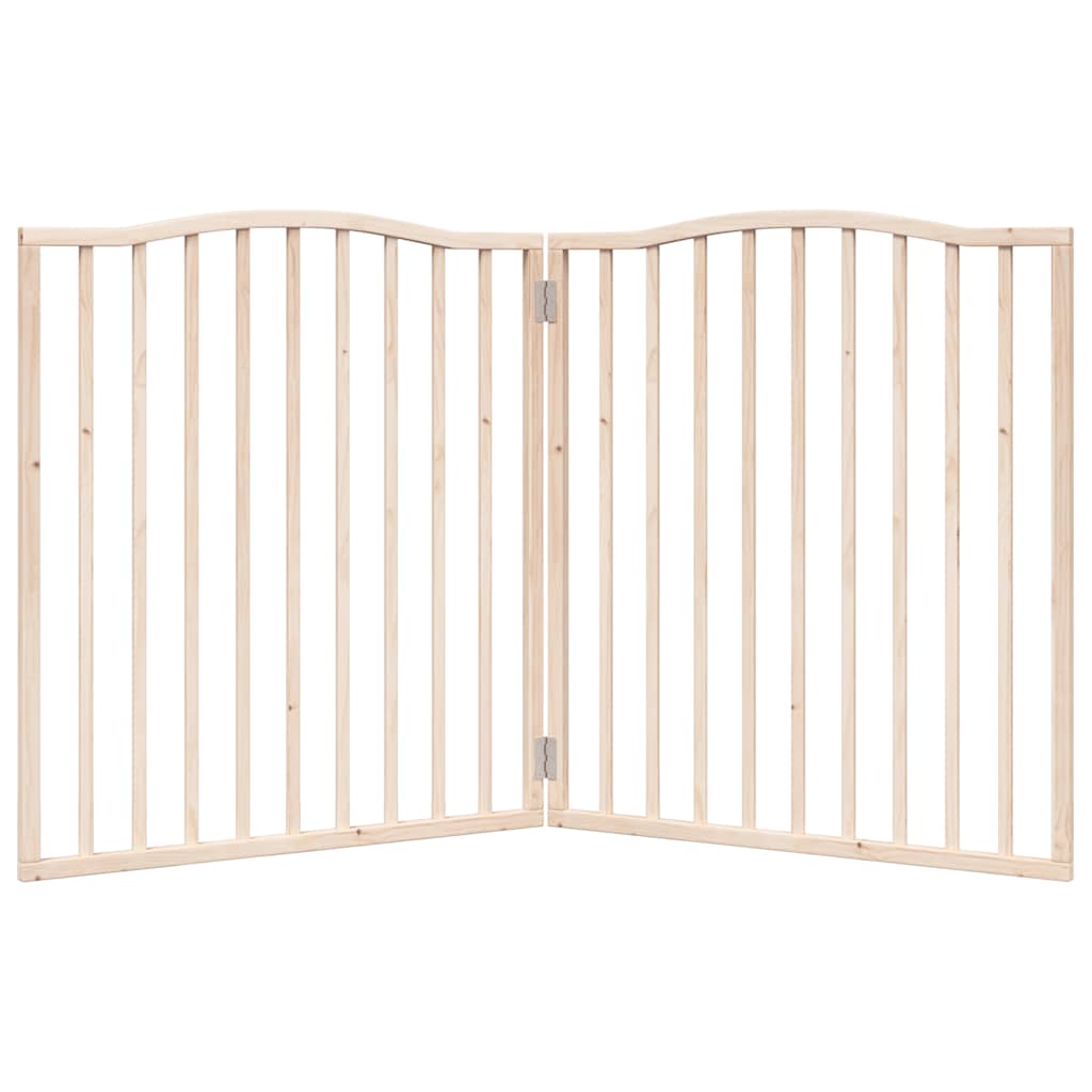 Dog Gate Foldable 2 Panels 160 cm Poplar Wood