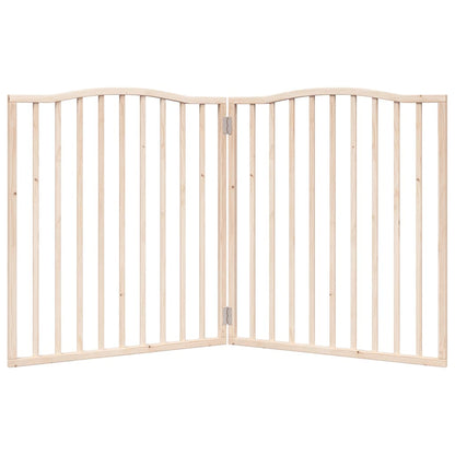 Dog Gate Foldable 2 Panels 160 cm Poplar Wood