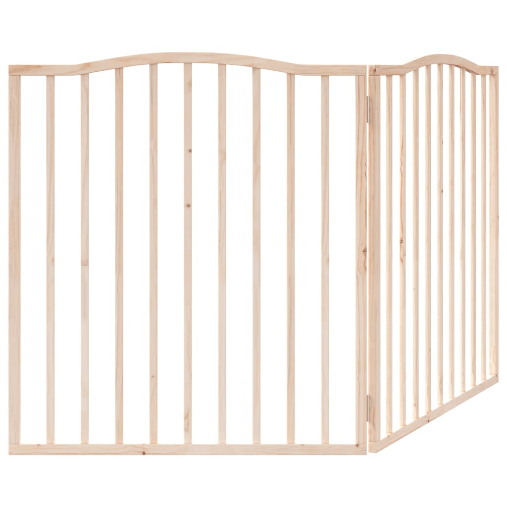 Dog Gate Foldable 2 Panels 160 cm Poplar Wood