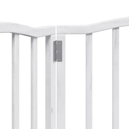 Dog Gate Foldable 3 Panels White 150 cm Poplar Wood