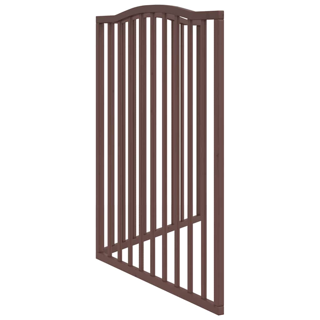 Dog Gate Foldable 2 Panels Brown Oak 160 cm Poplar Wood