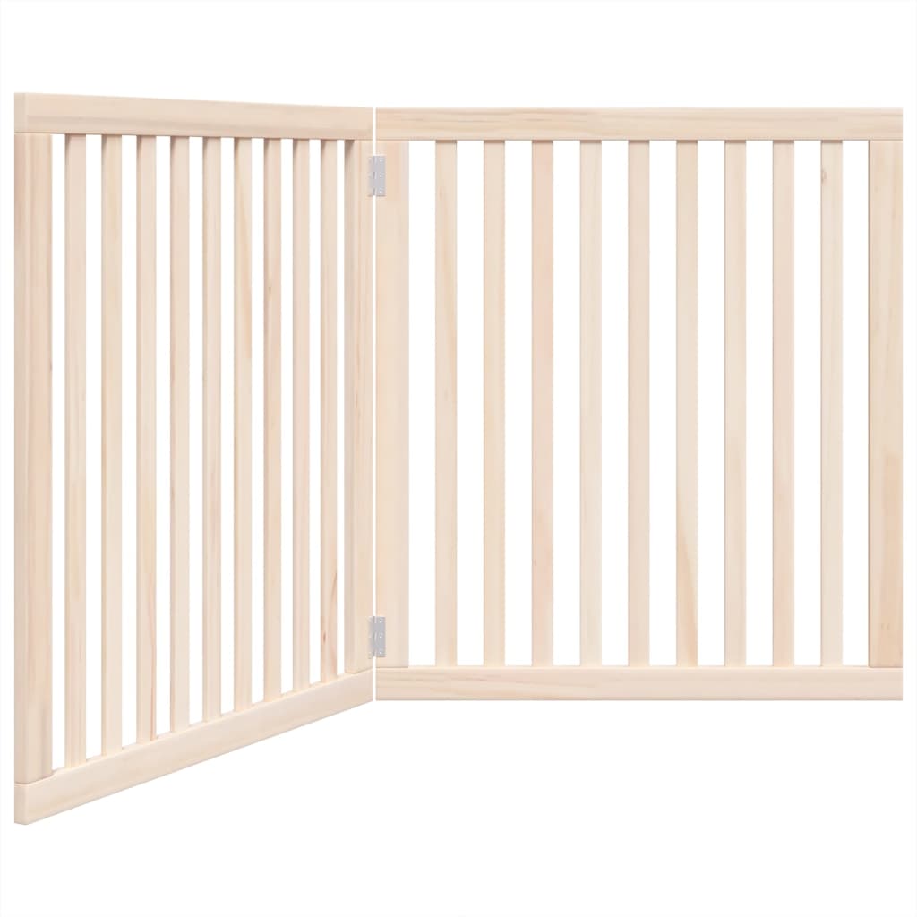 Dog Gate Foldable 2 Panels 160 cm Poplar Wood