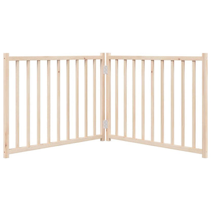 Dog Gate Foldable 2 Panels 160 cm Solid Wood Fir