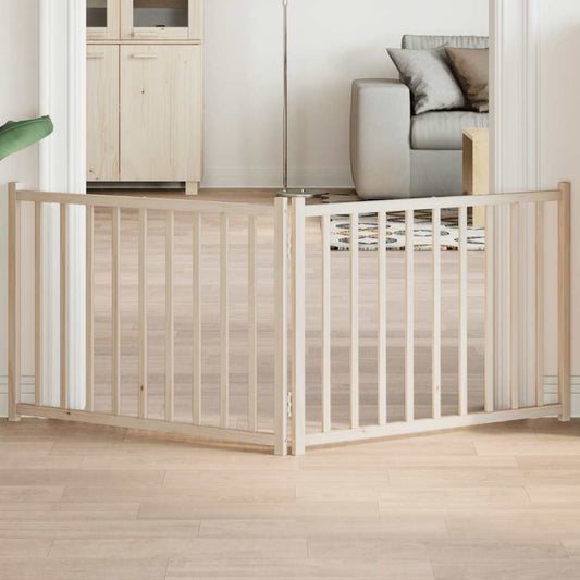 Dog Gate Foldable 2 Panels 160 cm Solid Wood Fir